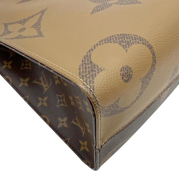 Louis Vuitton  Onthego MM Giant Monogram Reverse Canvas Tote Bag Brown - Picture 9 of 12